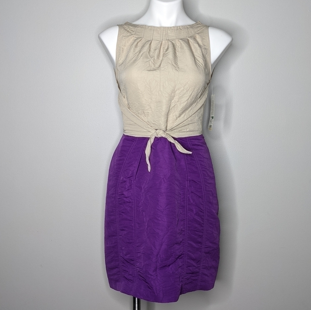 ✨3/$15 NWT Richard Chai for Target purple cream dress 7